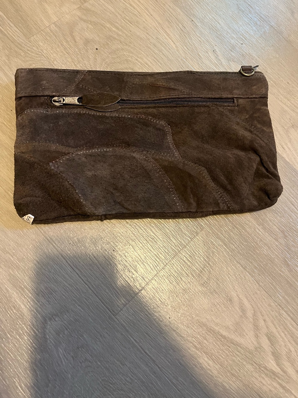 Boho Brown Suede Clutch Bag